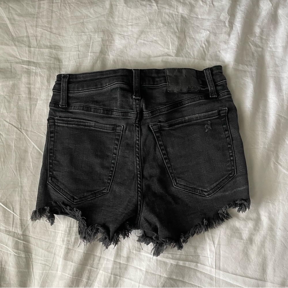 Aeropostale Black Women's Denim Shorts - Picture 2 of 3